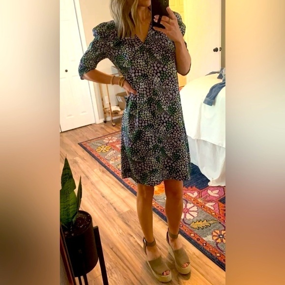 See by Chloe Gathered Floral-print Satin-twill puff mini dress XS - Picture 5 of 10